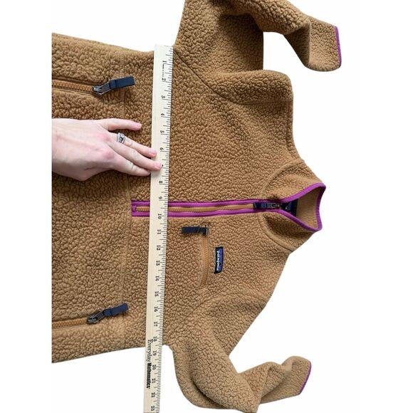 Patagonia Women's Retro Pile Marsupial XS Brown Tan Pink - Picture 5 of 10